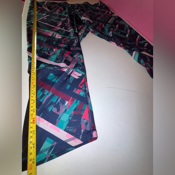 Woman Within Green and Pink Leggings Stretchy Full-Length - Picture 13 of 13